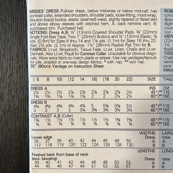 Vintage Dress Sewing Pattern: Butterick - Picture 3 of 4